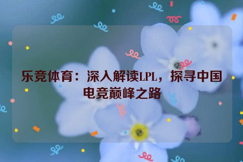 乐竞体育：深入解读LPL，探寻中国电竞巅峰之路