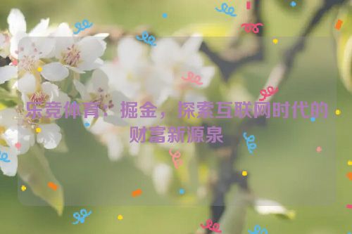 乐竞体育：掘金，探索互联网时代的财富新源泉