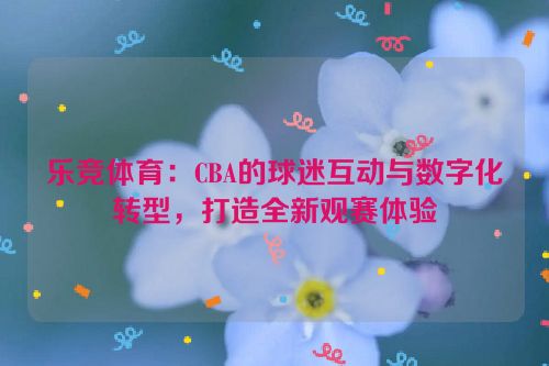 乐竞体育：CBA的球迷互动与数字化转型，打造全新观赛体验