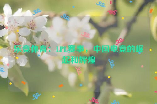 乐竞体育：LPL赛事，中国电竞的崛起和辉煌