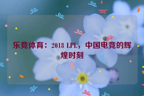 乐竞体育：2018 LPL，中国电竞的辉煌时刻