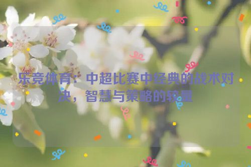 乐竞体育：中超比赛中经典的战术对决，智慧与策略的较量