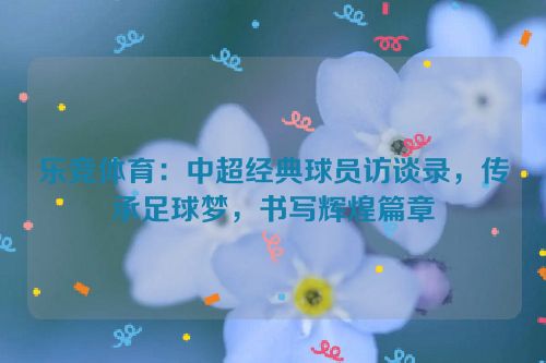 乐竞体育：中超经典球员访谈录，传承足球梦，书写辉煌篇章